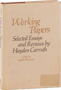 WORKING PAPERS: Selected Essays and Reviews by Hayden Carruth
