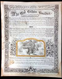 Hand Penned The Old Oaken Bucket to Messrs Doherty Bros, Respectfully inscribed and executed by John C. Crowley with Pen and Ink--Elaborate Decoration