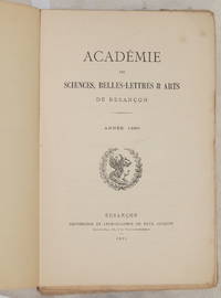 ACADEMIE DES SCIENCES BELLES LETTRES & ARTS DE BESANCON ANNEE 1890