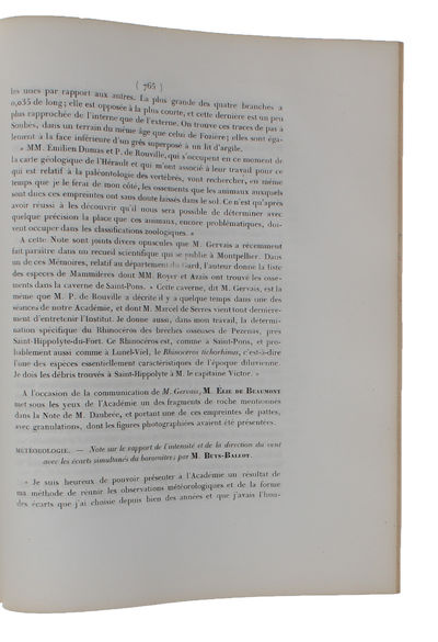 Note sur le rapport de l'intensité et de la direction du vent avec les écarts simultanés du baromètre. (photo 2)