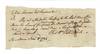 Manuscript promissory note to sponsor of New Haven transient