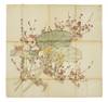 Album of loose large folded sheets of designs for ceiling decorations prepared by various disciples (see below) of Matsumura Keibun