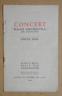 image of Halle Orchestra. Concert Programme. 10th November 1946.