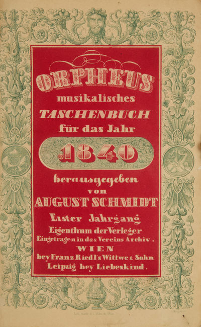 Orpheus musikalisches Taschenbuch für das Jahr 1840 ... Erster Jahrgang