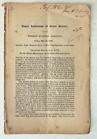 On the Direct Measurement of the Sun's Chemical Action: Royal Institution of Great Britain, Weekly Evening Meeting, Friday, May 22, 1863