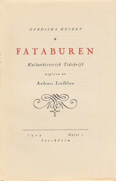 Fataburen. Kulturhistorisk tidskrift. 1929, häfte…