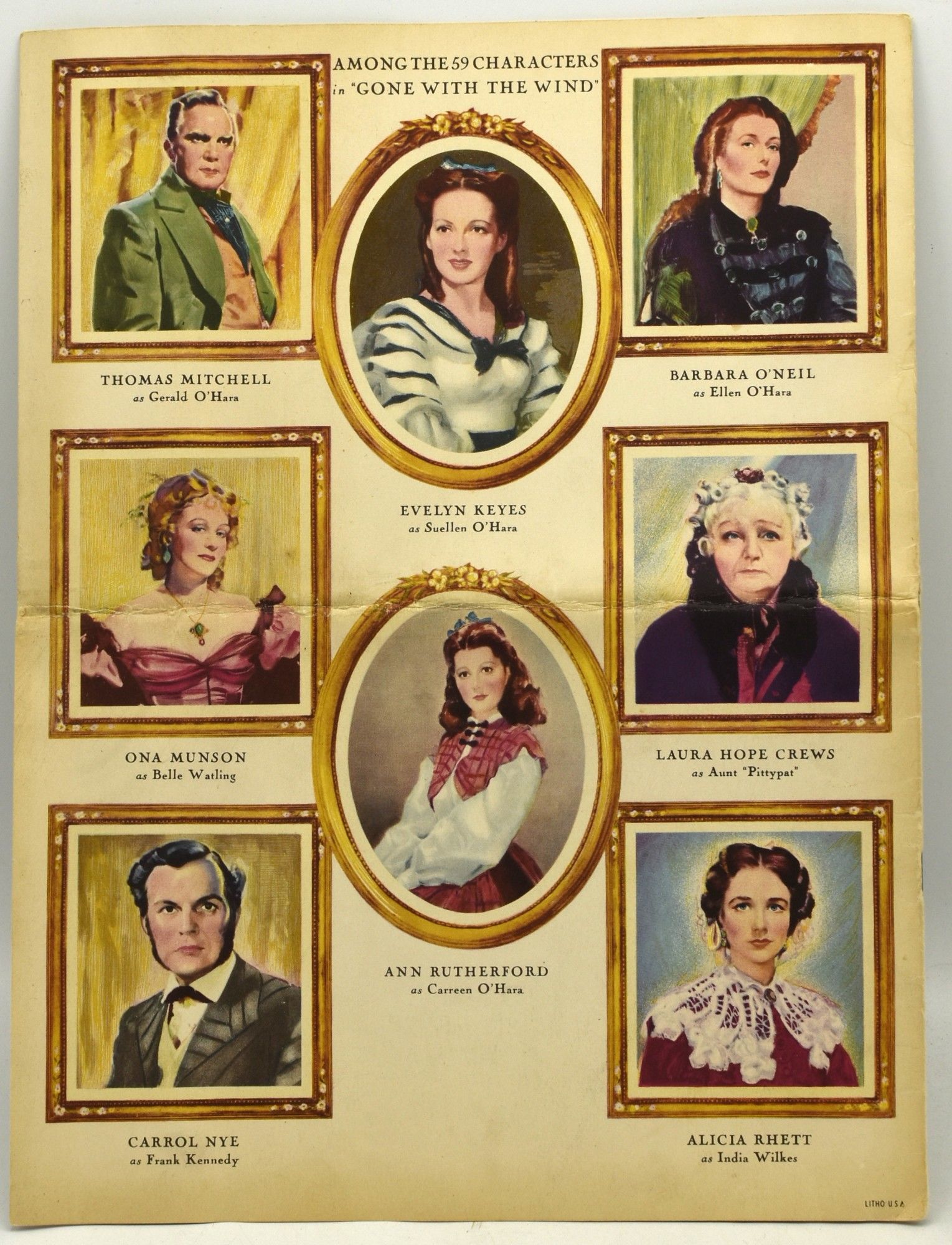 GONE WITH THE WIND. PROMOTIONAL BROCHURE FOR THE MOVIE. WITH FACT SHEET