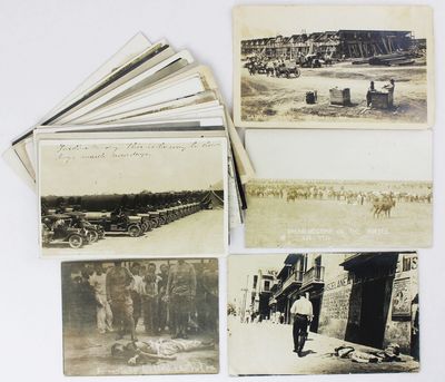 [Extensive Group of Over One Hundred Real Photo Postcards of the Mexican Revolution and the Border War]