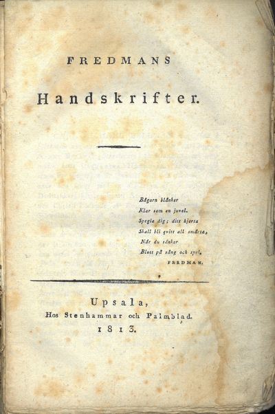 Fredmans Handskrifter.