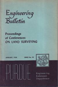 Proceedings Of Conferences On Land Surveying January 14-15, 1953 January  15-16 1954 January...