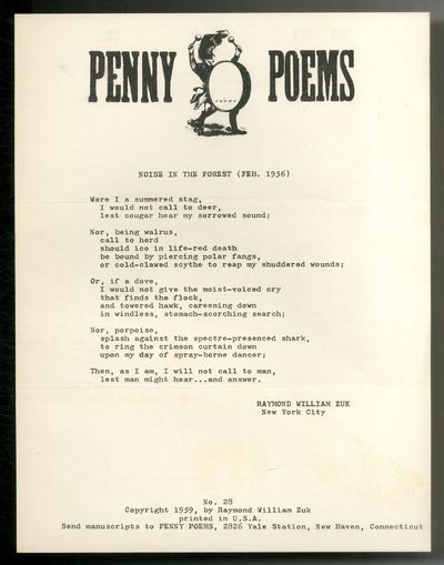 [Broadside]: Noise in the Forest (Feb. 1956)