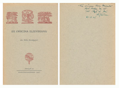 Ex officina Elzeviriana. Särtryck ur…