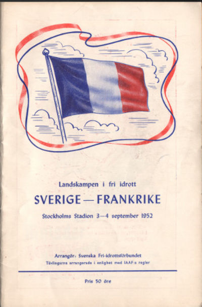 SVERIGE - FRANKRIKE. Landskap i fri idrott på…