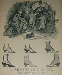 image of Original 1890 Full Page Illustrated Advertisement for D. Armstrong Shoe Company