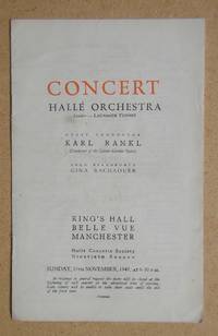 image of Halle Orchestra. Concert Programme. 16th November 1947.
