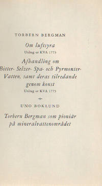 OM LUFTSYRA. Utdrag ur KVA 1773. / AFHANDLING OM…