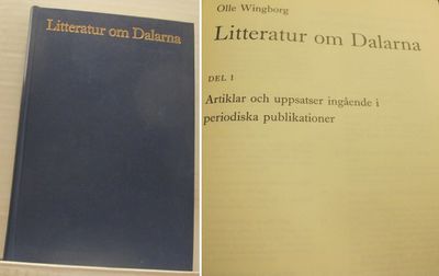 Litteratur om Dalarna.  Del 1. Artiklar och…