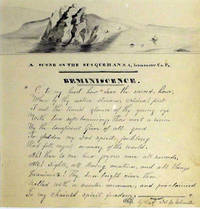 image of Original 1839 Drawing Of A Scene On The Susquehanna River, Lancaster County, Pennsylvania, With Handwritten Poem