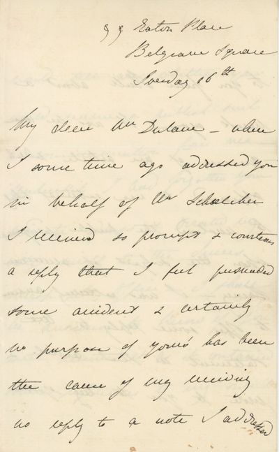 ALS by the Author and Actor Fanny Kemble to an Editor Regarding the Publication of an Article