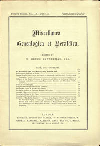 Miscellanea Genealogica et Heraldica Fourth Series, Volume IV-Part II