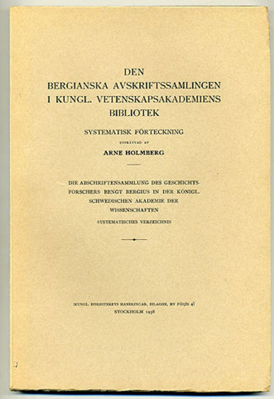 Den Bergianska avskriftssamlingen i Kungl.…