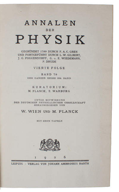 Quantisierung als Eigenwertproblem. (Erste-Vierte Mitteilung) + Über das Verhältnis der Heisenberg-Born-Jordanschen Quantenmechanik zu der meinen; - [THE BIRTH OF WAVE MECHANICS] (photo 4)
