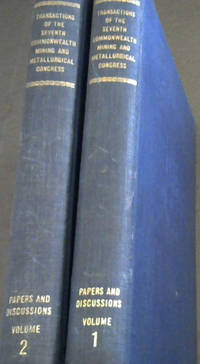 image of Transactions of the Seventh Commonwealth Mining and Metallurgical Congress - Papers and Discussions - 2 volumes