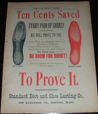 Standard Boot and Shoe Original 1890 Full Page Color Illustrated Advertisement