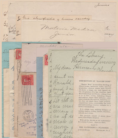 MY ALUMNAE PIN CAME THIS MORNING, IT IS MY GRADUATION PRESENT FROM CLAUDE." An archive of letters and ephemera related to Dr. Grace Flanders Wilson, an 1899 graduate of the New York Medical College and Hospital for Women (NYMCHW)