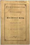 The History and Development of Races. Annual Address Before the State Historical Society of Wisconsin