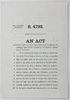 60th Congress, 1st Session. S. 4793. An Act Authorizing Settlers on Crow Reservation Lands in Montana to Mortgage Same for the Construction of Irrigation Systems Prior to Final Proof [caption title]