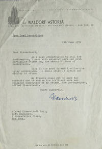 Typed Letter, Signed (“Beaverbrook”), to Alfred Eisenstaedt, acknowledging a “beautiful book of photographs”