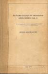 SELECTED STUDIES OF MIGRATION SINCE WORLD WAR II