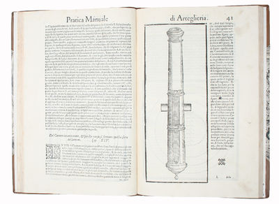 Pratica Manuale di Artigleria....Nuouamente composta & data in luce...All'Illustrissimo, et Eccll. Signor don Carloo D'Aragona, Duca di Terrranuoua, &c. - [POSSIBLY THE EARLIEST WORK TO DEAL EXCLUSIVELY WITH ARTILLERY] (photo 2)