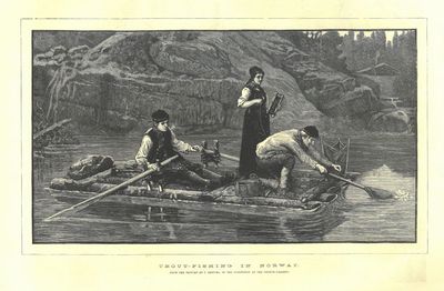Trout-fishing in Norway. From the picture by T.…