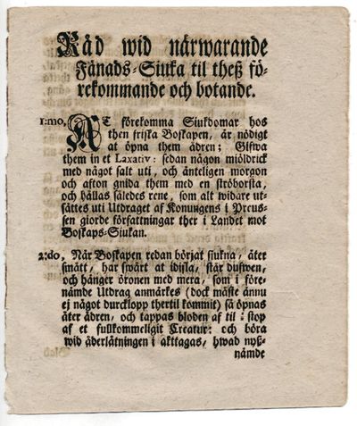 Råd wid närwarande fänads-siuka til thess…