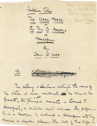 image of The Dark Horse, or So This Is America, Or Homespun - An Original Manuscript Treatment for Our Leading Citizen