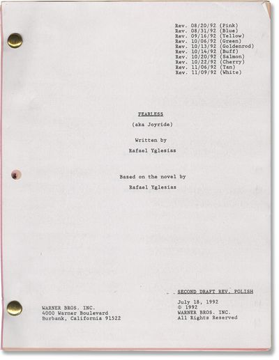 Fearless [Joyride] (Original screenplay for the 1993 film)