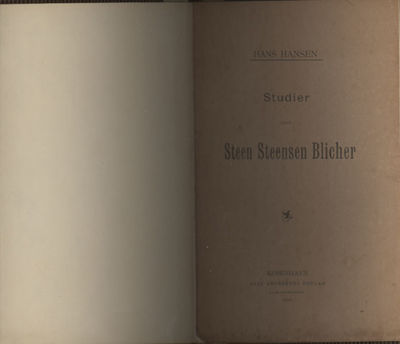 Studier over Steen Steensen Blicher. (photo 2)