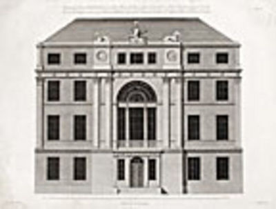 Elevation of a House at Whitehall Restore as a Board Room for the Paymaster General & Commissioners of Chelsea Hospital & Office for Invalids