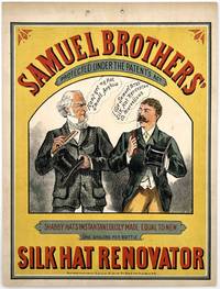 Counter Card Advertising Samuel Brothers' Silk Hat Renovator