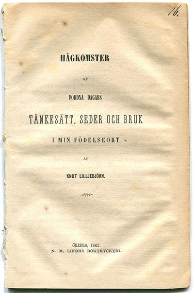Hågkomster af fordna dagars tänkesätt, seder och…