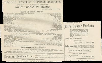 Two Clipped Magazine Advertisements for M. Sissieretta Jones’ “Black Patti’s Troubadours”