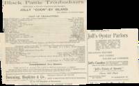 Two Clipped Magazine Advertisements for M. Sissieretta Jones’ “Black Patti’s Troubadours”