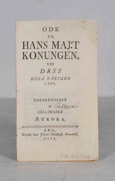Ode til hans maj:t konungen, vid dess höga…