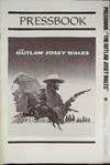 The Outlaw Josey Wales Pressbook 1976 Clint Eastwood, Sondra Locke