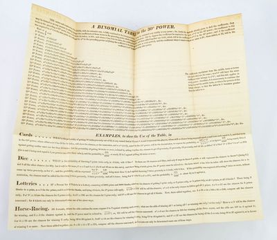 THE DOCTRINE OF CHANCES, OR THE THEORY OF GAMING, MADE EASY TO EVERY PERSON ACQUAINTED WITH COMMON ARITHMETIC, SO AS TO ENABLE THEM TO CALCULATE THE PROBABILITIES OF EVENTS IN LOTTERIES, CARDS, HORSE RACING, DICE, &C. WITH TABLES ON CHANCE, NEVER BEFORE PUBLISHED, FROM WHICH MERE INSPECTION WILL SOLVE A GREAT VARIETY OF QUESTIONS