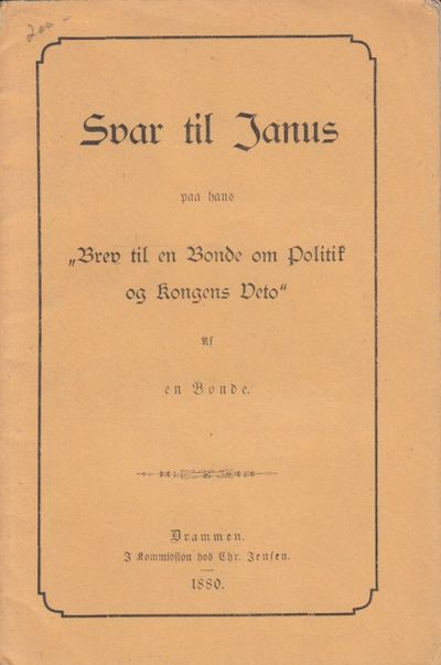 Svar til Janus paa hans “Brev til en Bonde om…