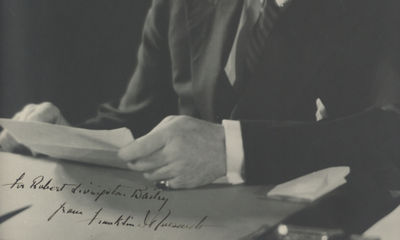 Huge, Imposing Signed Portrait Photograph of Franklin D. Roosevelt, Early in His Term as President