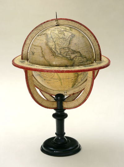 Globe Terrestre Dresse par Fx. Delamrche, Succr. de R. De Vaugondy 1832